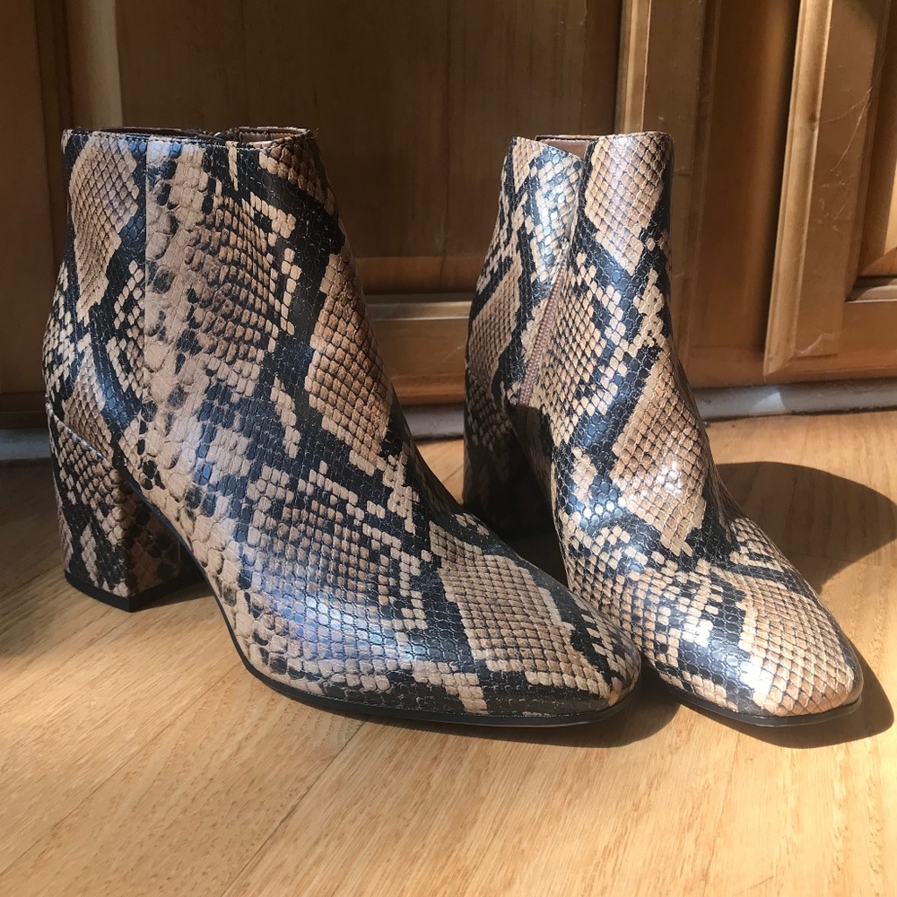 Franco Sarto Square toe ankle boots